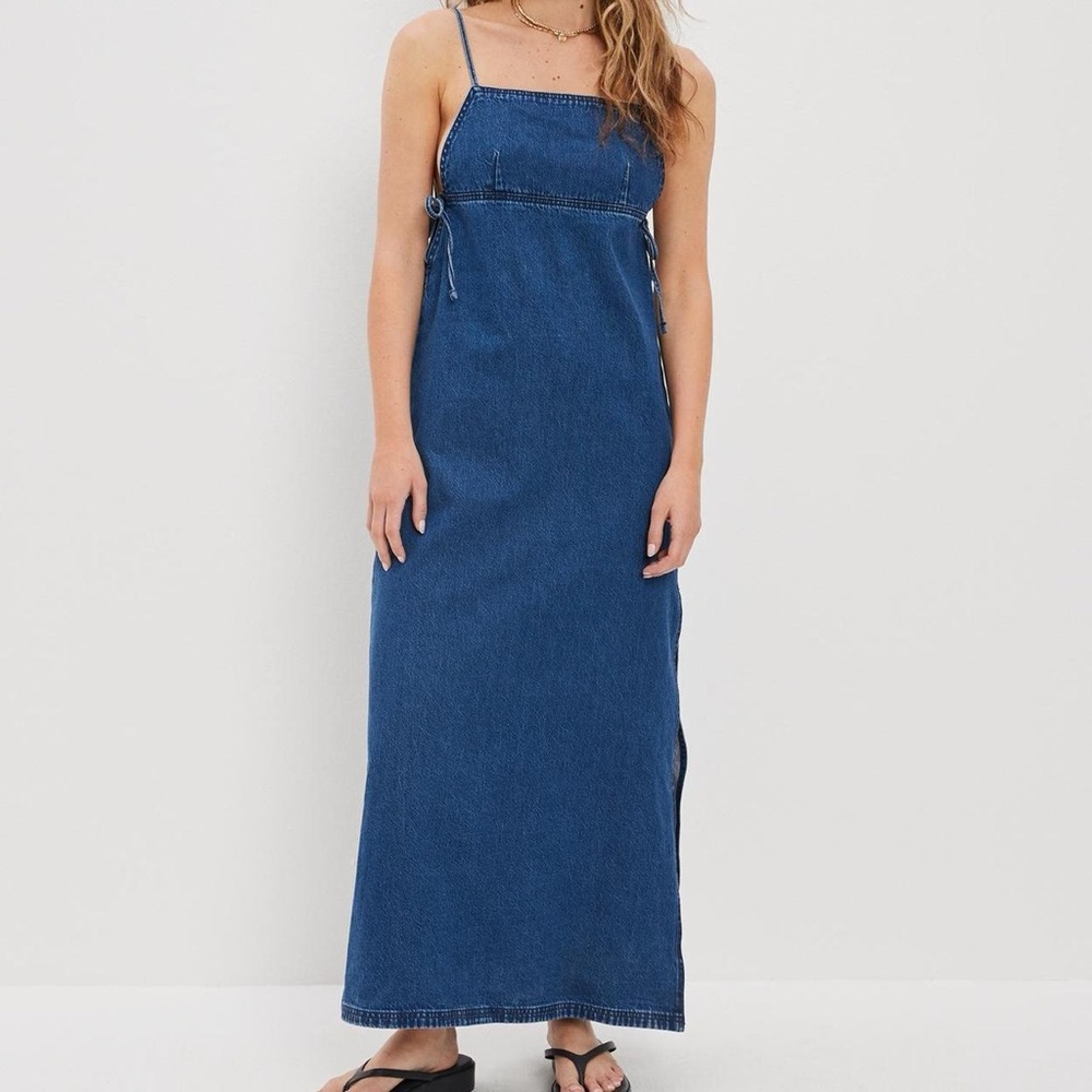 American Eagle Denim Maxi Dress